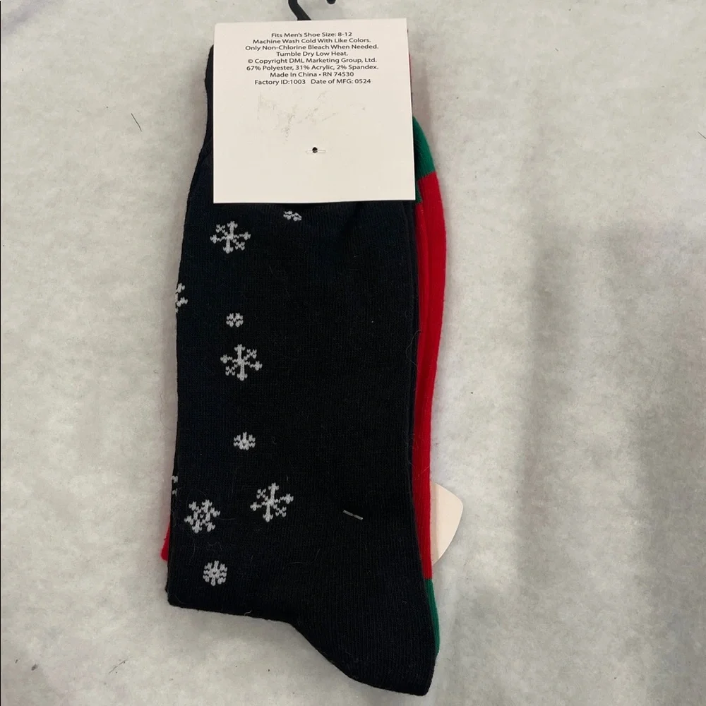 Legale Holiday Dog martini, snowflake Socks men’s 8-12